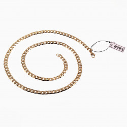 55cm x 5mm Cubaanse Ketting Unisex - Stalen Goud Kleur Schakelketting