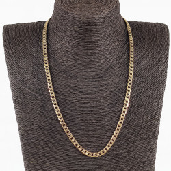 55cm x 5mm Cubaanse Ketting Unisex - Stalen Goud Kleur Schakelketting