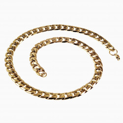 60cm x11mm Cubaanse Ketting Heren Roestvrij Stalen Goud Kleur