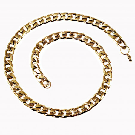 60cm x11mm Cubaanse Ketting Heren Roestvrij Stalen Goud Kleur