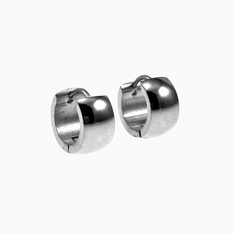 ∅13mm Brede Oorringen Dames - Heren Gepolijst Stalen Oorbellen Unisex ∅13mm Brede Oorringen Dames - Heren Gepolijst Stalen Oorbellen Unisex