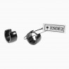 ∅13mm x 7mm - Brede Oorringen Dames - Heren - RVS Zwarte PVC Coating - Stalen Oorbellen Unisex