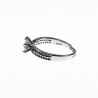 Verlovingsring - Ring Dames - S925 Zilver Gerhodineerd - Een maat - Verstelbaar Ring - Ring met Zirkonia