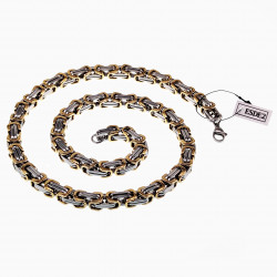 8,5mm Vierkant Koningsketting Heren - Stalen Goudkleur-Zilverkleur - Schakelsketting