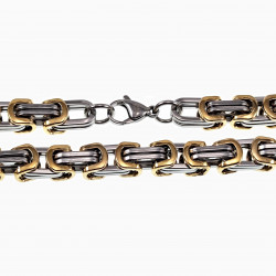 8,5mm Vierkant Koningsketting Heren - Stalen Goudkleur-Zilverkleur - Schakelsketting