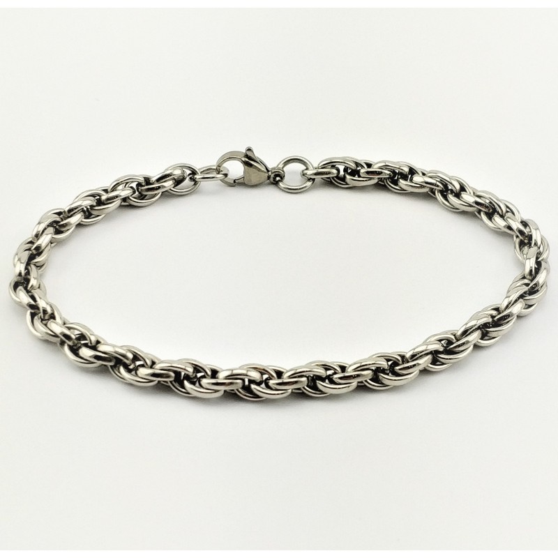 21cm x 5mm RVS Gevlochten Armband