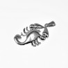 60cm x 2mm Jaseron-Schakelketting + Schorpioen Hanger Dames - Heren - Stalen Zilverkleur - Sterrenbeeld