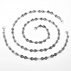Halsketting Dames Oneindigheids Ketting Stalen Infinity Schakelketting