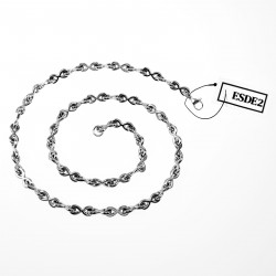 Halsketting Dames Oneindigheids Ketting Stalen Infinity Schakelketting