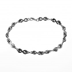 22cm x 6mm Infinity Armband Dames Stalen Oneindigheids Schakelarmband