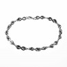 22cm x 6mm Infinity Armband Dames Stalen Oneindigheids Schakelarmband