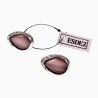 Druppelvorm Clip-on Oorbellen Dames Oorclips Paarse Cabochon Strass