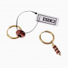 ∅18mm Oorringen met Donut en Buis Gouden Zandsteen Hangers Verguld RVS