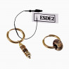 ∅16mm Oorringen met Jaspis Beeldsteen - Verguld Stalen - Dames Oorbellen met Donut en Buis Hangers