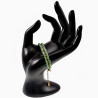 Dubbele Armband Dames RVS Gefacetteerde Kristallen Groene Verstelbaar
