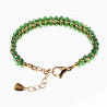 Dubbele Armband Dames RVS Gefacetteerde Kristallen Groene Verstelbaar