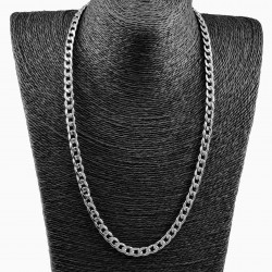 60cm x 7,5mm Cubaanse Ketting Unisex - RVS - Schakelketting Dames - Heren