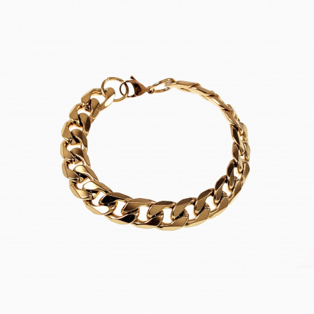 20cm x11mm Cubaanse Armband Heren - Roestvrij Stalen Goud Kleur