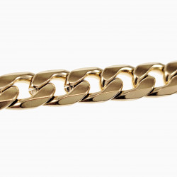 20cm x11mm Cubaanse Armband Heren - Roestvrij Stalen Goud Kleur