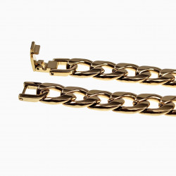Cubaanse Armband Heren - Verguld Roestvrij Stalen - Schakelketting