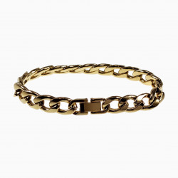 Cubaanse Armband Heren - Verguld Roestvrij Stalen - Schakelketting
