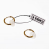 ∅18mm Oorringen met Donut Witte Agaatstenen Hangers Verguld RVS