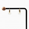 ∅18mm Oorringen met Donut Witte Agaatstenen Hangers Verguld RVS