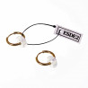 ∅18mm Oorringen met Donut Opaal stenen Hangers Verguld RVS