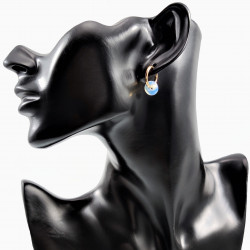 ∅18mm Oorringen met Donut Opaal stenen Hangers Verguld RVS
