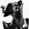 ∅18mm Oorringen met Donut Opaal stenen Hangers Verguld RVS