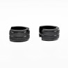 ∅13mm x 7mm - Brede Oorringen Unisex - Zwarte PVD-Coating RVS - Oorbellen met Geborsteld Design