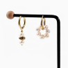Oorringen met Zoetwaterparels Hanger - Wit - Creme - Verguld RVS Dames