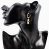 Oorringen met Zoetwaterparels Hanger - Wit - Creme - Verguld RVS Dames