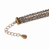 Driedubbele Armband met Zirkonia Dames Verguld RVS Verstelbaar
