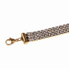 Driedubbele Armband met Zirkonia Dames Verguld RVS Verstelbaar