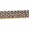 Driedubbele Armband met Zirkonia Dames Verguld RVS Verstelbaar