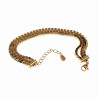 Driedubbele Armband met Zirkonia Dames Verguld RVS Verstelbaar