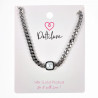 Cubaanse ketting met Witte Parel Dames 14k Wit Goud Plated RVS