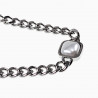 Cubaanse ketting met Witte Parel Dames 14k Wit Goud Plated RVS