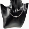 Cubaanse ketting met Witte Parel Dames 14k Wit Goud Plated RVS