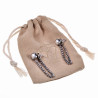 Oorbellen met Cubaanse Ketting en Witte Parel 14k Wit Goud Plated RVS
