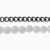 Witte Agaat Kralen Armband Heren RVS Cubaanse Schakelarmband