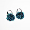 ∅20mm Oorringen Dames Kristallen  Blauw RVS Oorbellen met Ronde Hanger