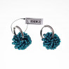 ∅20mm Oorringen Dames Kristallen  Blauw RVS Oorbellen met Ronde Hanger
