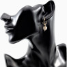∅16mm Oorringen met Hart Hanger Dames Verguld RVS Witte Parelmoer