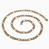 60cm 6mm Figaro Ketting Unisex Verguld Roestvrij Staal Schakelketting
