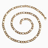 60cm 6mm Figaro Ketting Unisex Verguld Roestvrij Staal Schakelketting