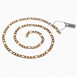 60cm 6mm Figaro Ketting Unisex Verguld Roestvrij Staal Schakelketting