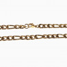60cm 6mm Figaro Ketting Unisex Verguld Roestvrij Staal Schakelketting