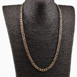 60cm 6mm Figaro Ketting Unisex Verguld Roestvrij Staal Schakelketting